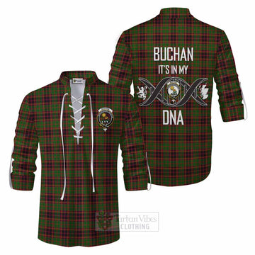 Buchan Tartan Ghillie Kilt Shirt with Family Crest DNA In Me Style