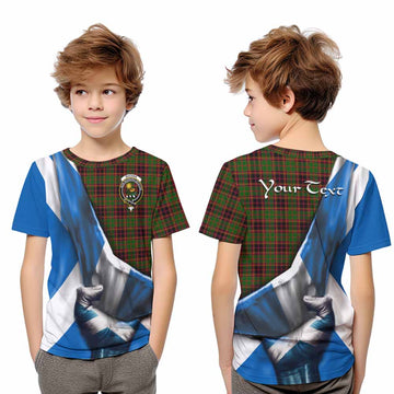 Buchan Tartan Kid T-Shirt with Family Crest Scotland Patriotic Style