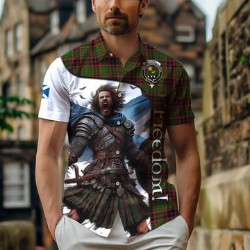 Buchan Crest Tartan Short Sleeve Button Shirt Inspired by the Freedom of Scottish Warrior