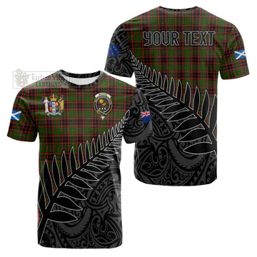 Buchan Crest Tartan Cotton T-shirt with New Zealand Silver Fern Half Style