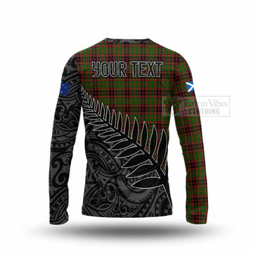 Buchan Crest Tartan Long Sleeve T-Shirt with New Zealand Silver Fern Half Style