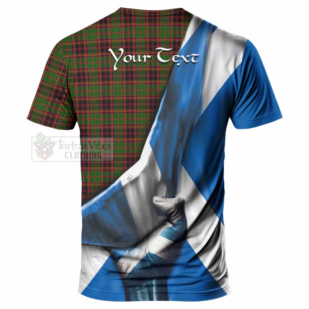 Tartan Vibes Clothing Buchan Tartan T-Shirt with Family Crest Scotland Patriotic Style