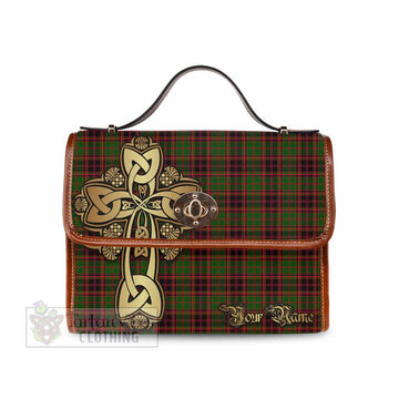 Buchan Tartan Waterproof Canvas Bag Golden Thistle Celtic Cross Style