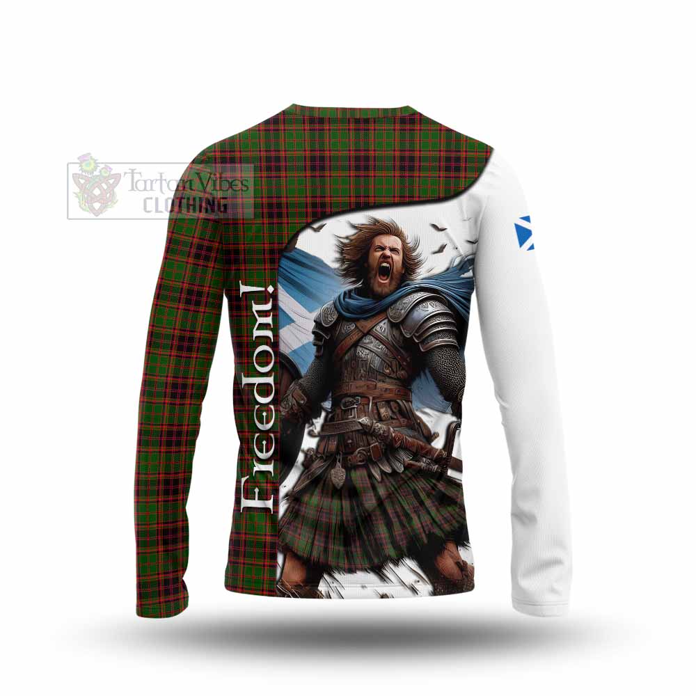 Tartan Vibes Clothing Buchan Crest Tartan Long Sleeve T-Shirt Inspired by the Freedom of Scottish Warrior