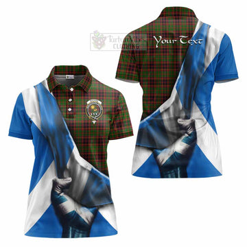 Buchan Tartan Women's Polo Shirt with Family Crest Scotland Patriotic Style