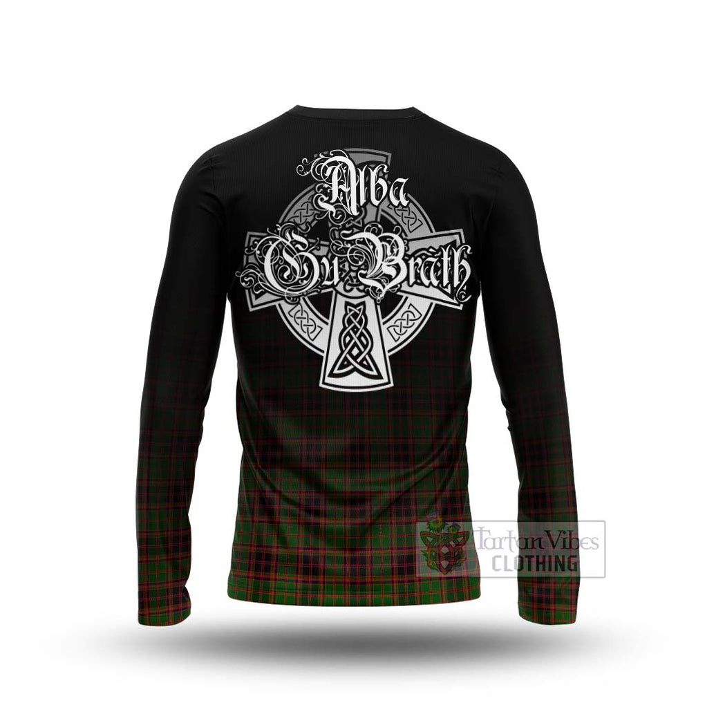 Tartan Vibes Clothing Buchan Tartan Long Sleeve T-Shirt Featuring Alba Gu Brath Family Crest Celtic Inspired