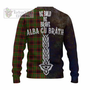 Buchan Tartan Family Crest Knitted Sweater Alba Gu Brath Be Brave Lion Ancient Style - Tartan Vibes Clothing
