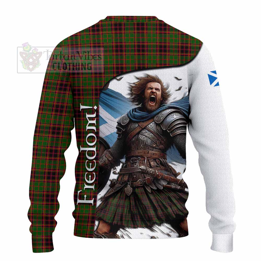 Tartan Vibes Clothing Buchan Crest Tartan Knitted Sweater Inspired by the Freedom of Scottish Warrior