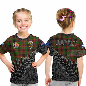 Buchan Crest Tartan Kid T-Shirt with New Zealand Silver Fern Half Style