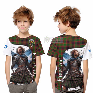 Buchan Crest Tartan Kid T-Shirt Inspired by the Freedom of Scottish Warrior