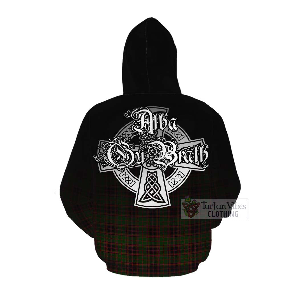 Tartan Vibes Clothing Buchan Tartan Cotton Hoodie Featuring Alba Gu Brath Family Crest Celtic Inspired