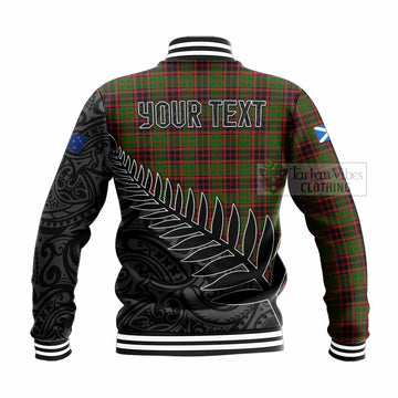 Buchan Crest Tartan Baseball Jacket with New Zealand Silver Fern Half Style