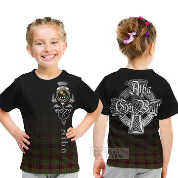 Buchan Tartan Kid T-Shirt Featuring Alba Gu Brath Family Crest Celtic Inspired