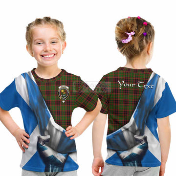 Buchan Tartan Kid T-Shirt with Family Crest Scotland Patriotic Style