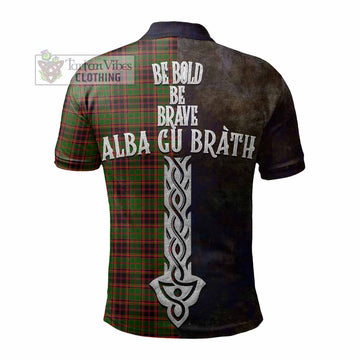 Buchan Tartan Family Crest Polo Shirt Alba Gu Brath Be Brave Lion Ancient Style - Tartan Vibes Clothing