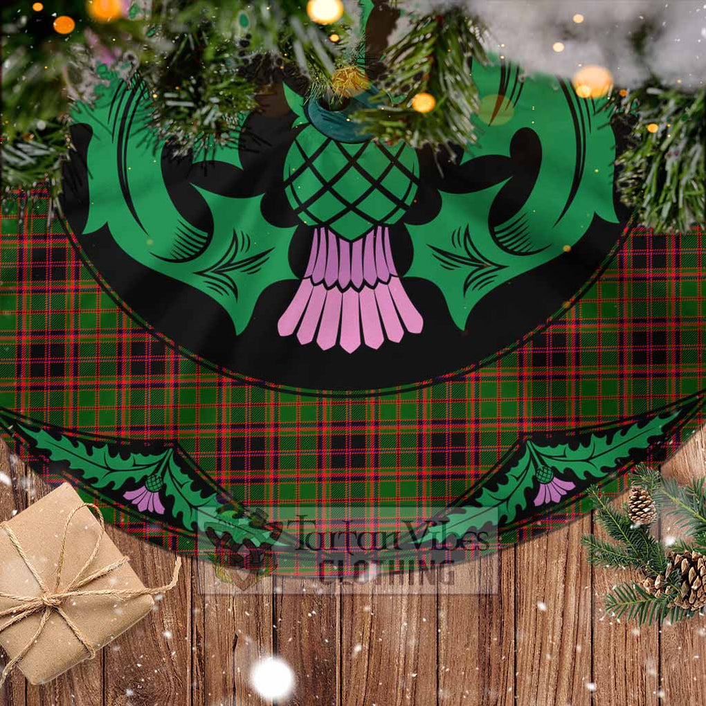 Tartan Vibes Clothing Buchan Tartan Christmas Tree Skirt Scottish Thistle Style