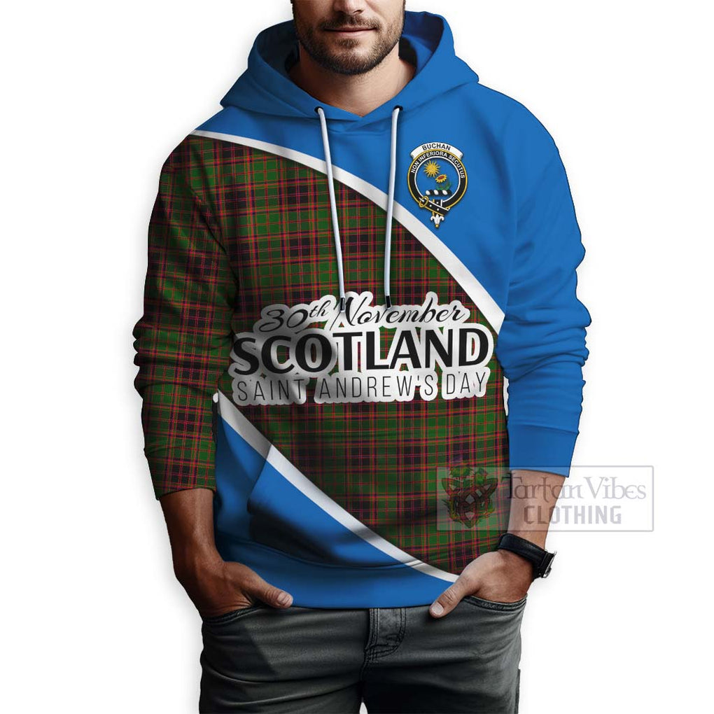 Tartan Vibes Clothing Buchan Family Crest Tartan Hoodie Celebrate Saint Andrew's Day in Style