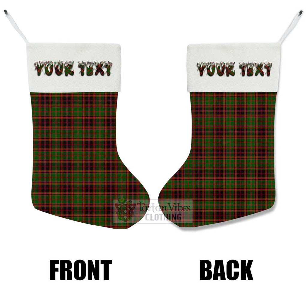 Tartan Vibes Clothing Buchan Tartan Christmas Stocking with Personalized Text