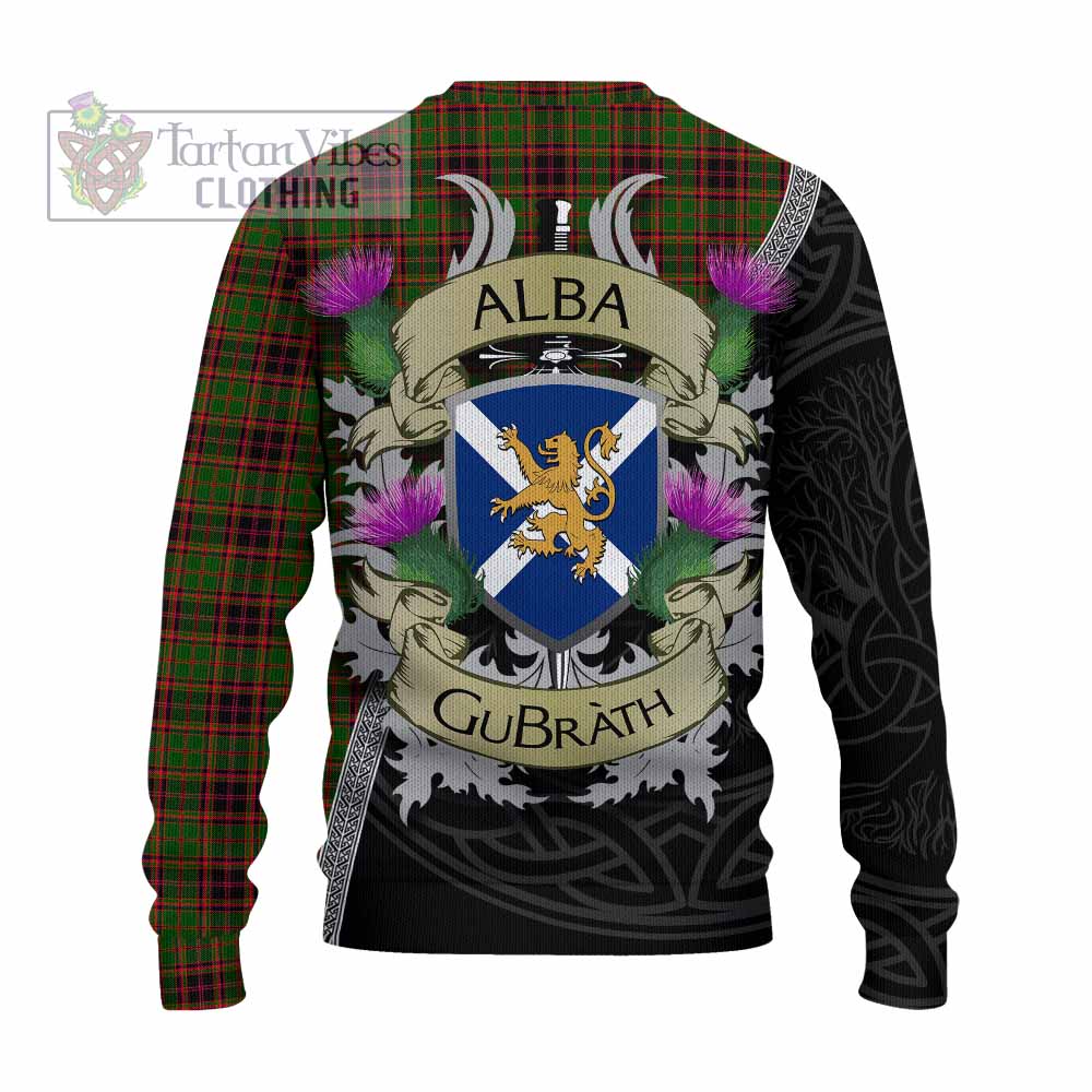 Buchan Tartan Family Crest Knitted Sweater Lion Rampant Royal Thistle Shield Celtic Inspired - Tartan Vibes Clothing