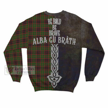 Buchan Tartan Family Crest Sweatshirt Alba Gu Brath Be Brave Lion Ancient Style - Tartan Vibes Clothing