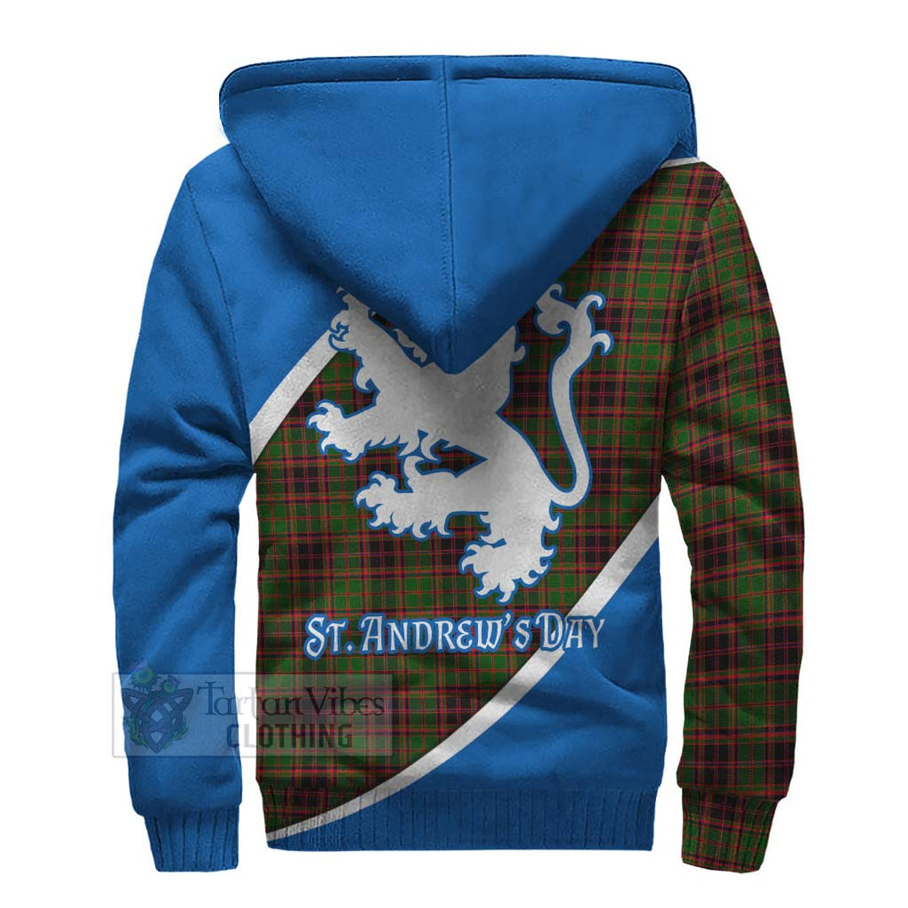 Tartan Vibes Clothing Buchan Family Crest Tartan Sherpa Hoodie Celebrate Saint Andrew's Day in Style