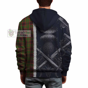 Buchan Tartan Hoodie with Family Crest Cross Sword Thistle Celtic Vibes