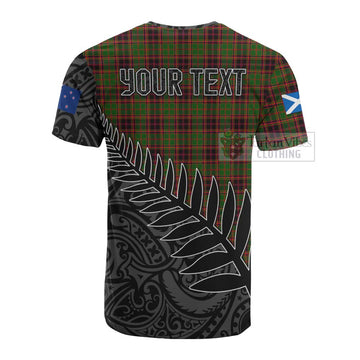 Buchan Crest Tartan Cotton T-shirt with New Zealand Silver Fern Half Style