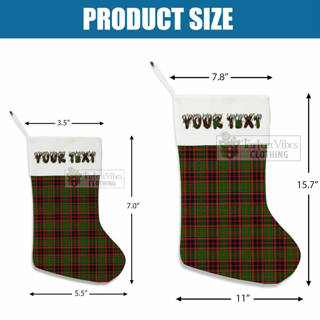 Tartan Vibes Clothing Buchan Tartan Christmas Stocking with Personalized Text