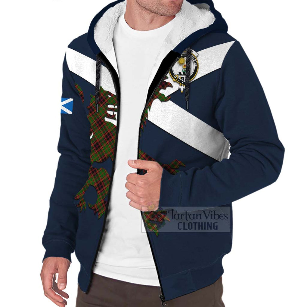 Tartan Vibes Clothing Buchan Tartan Lion Rampant Sherpa Hoodie – Proudly Display Your Heritage with Alba Gu Brath and Clan Name