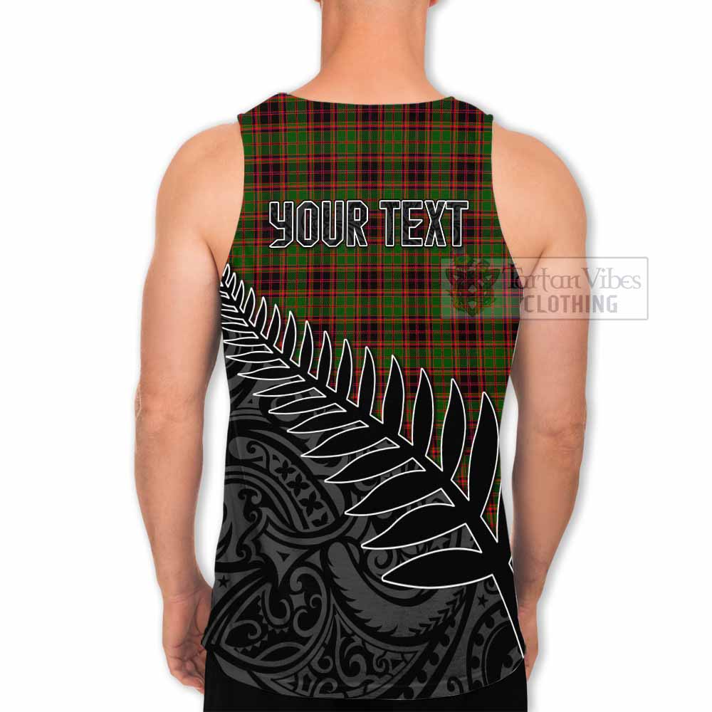 Tartan Vibes Clothing Buchan Crest Tartan Men's Tank Top with New Zealand Silver Fern Half Style