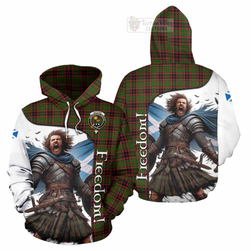 Tartan Vibes Clothing Buchan Crest Tartan Hoodie Inspired by the Freedom of Scottish Warrior