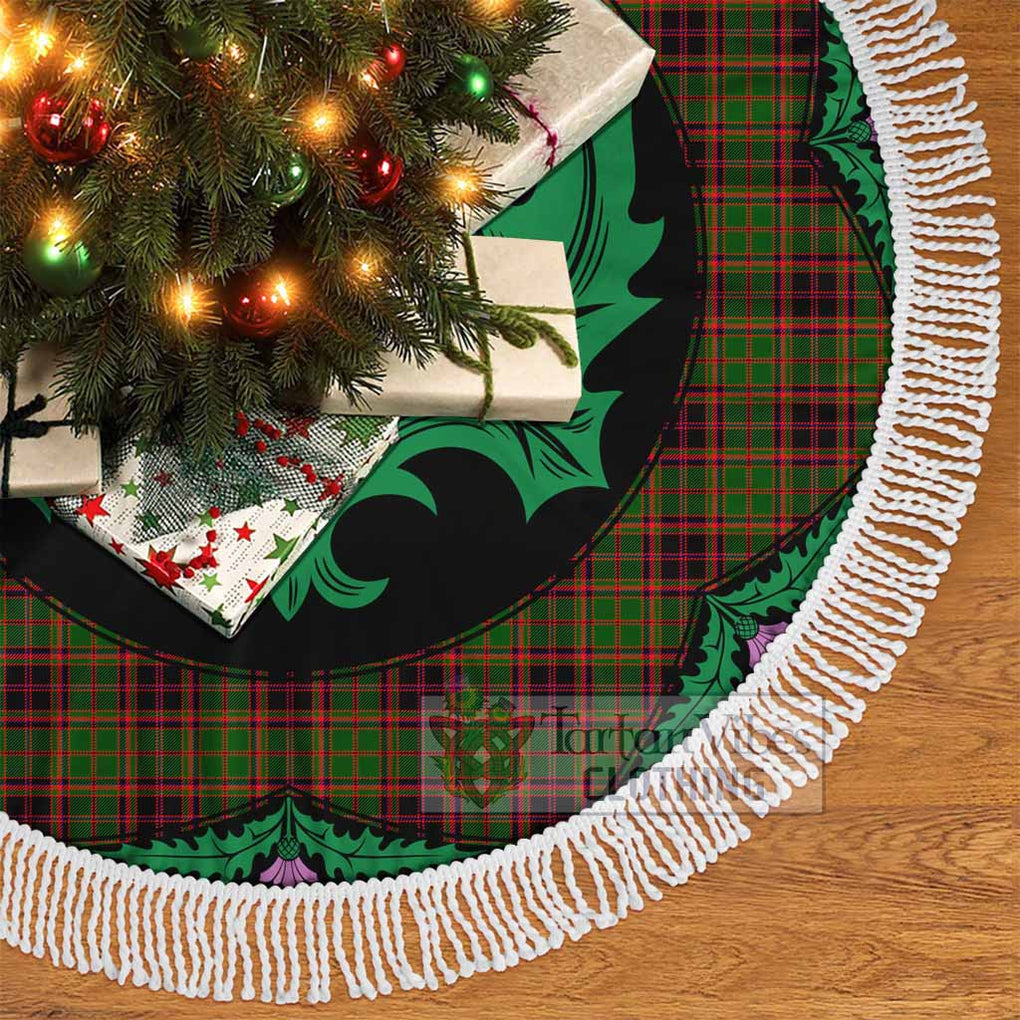 Tartan Vibes Clothing Buchan Tartan Christmas Tree Skirt Scottish Thistle Style