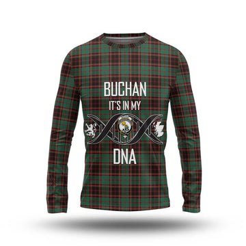 Buchan Ancient Tartan Long Sleeve T-Shirt with Family Crest DNA In Me Style