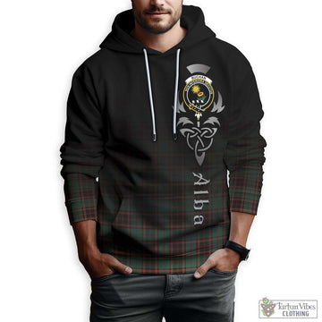 Buchan Ancient Tartan Hoodie Featuring Alba Gu Brath Family Crest Celtic Inspired