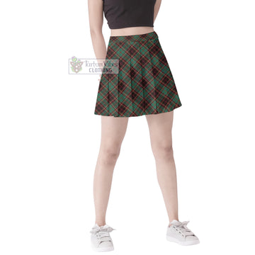 Buchan Ancient Tartan Women's Plated Mini Skirt Cross Style