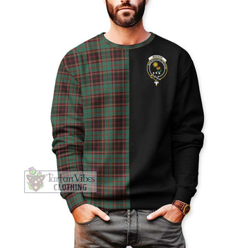 Buchan Ancient Tartan Sweatshirt with Family Crest and Half Of Me Style