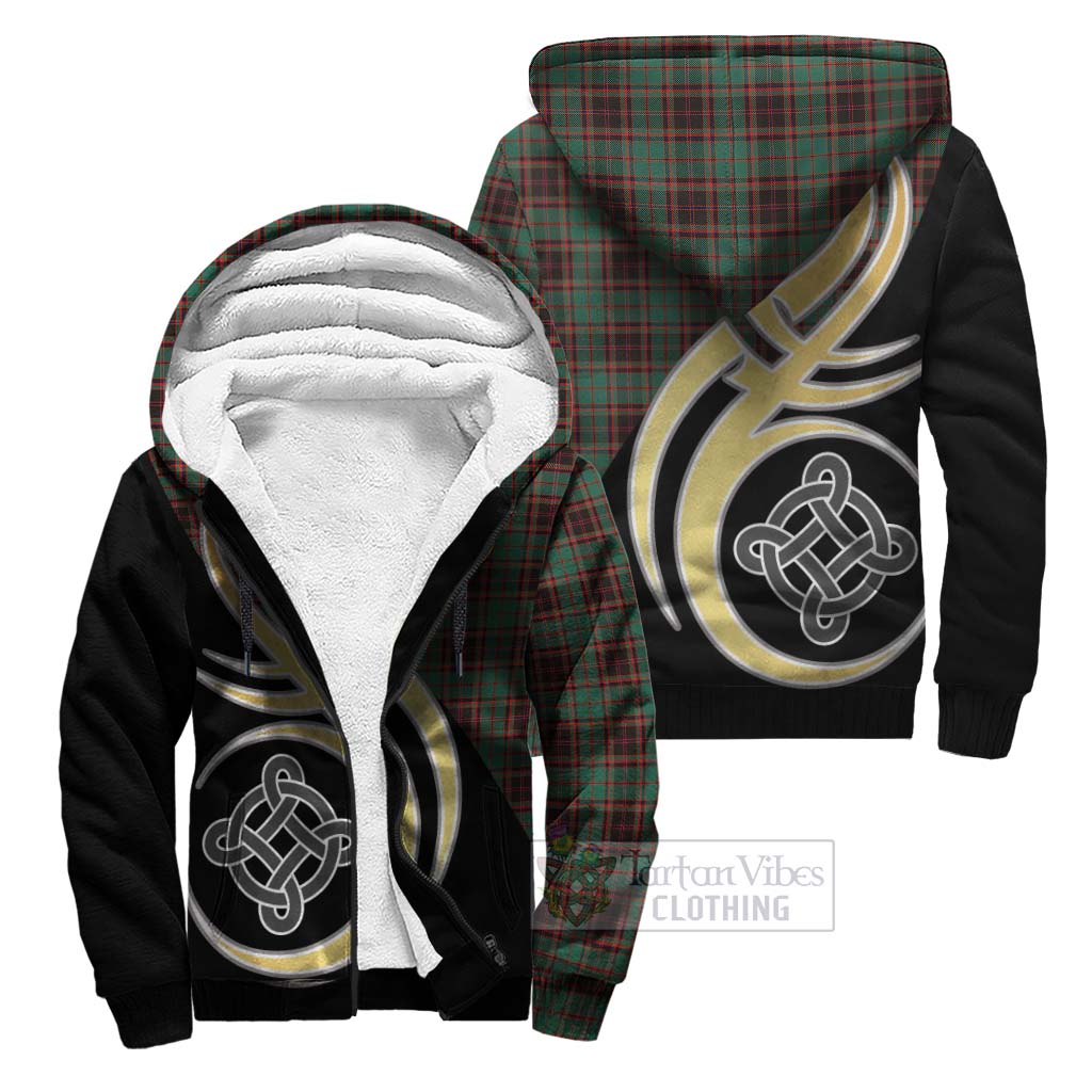 Buchan Ancient Tartan Sherpa Hoodie with Family Crest and Celtic Symbol Style Unisex S - Tartan Vibes Clothing