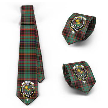 Buchan Ancient Tartan Classic Necktie with Family Crest