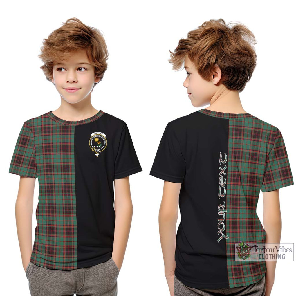 Buchan Ancient Tartan Kid T-Shirt with Family Crest and Half Of Me Style Youth XL Size14 - Tartanvibesclothing Shop