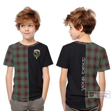 Buchan Ancient Tartan Kid T-Shirt with Family Crest and Half Of Me Style