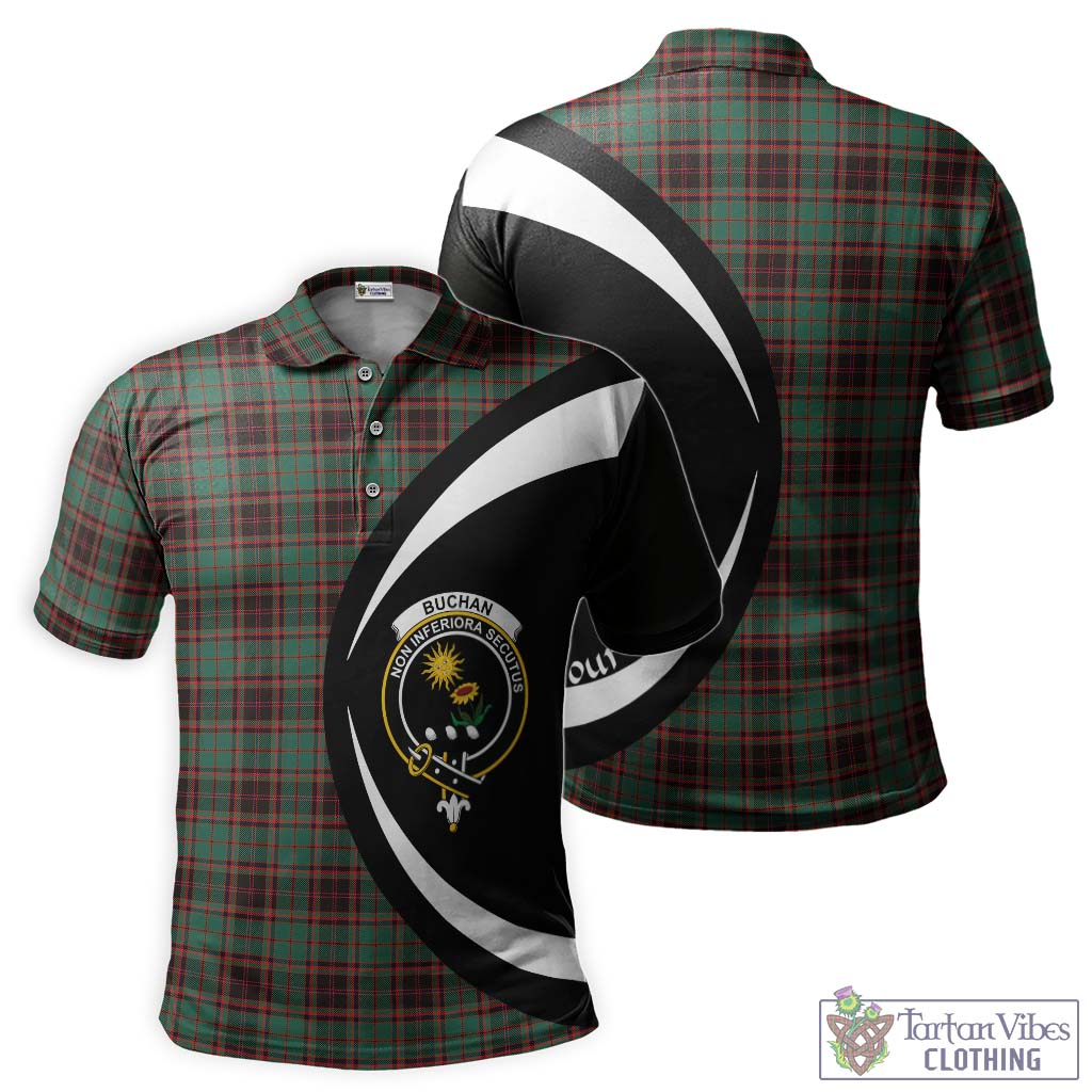 Buchan Ancient Tartan Men's Polo Shirt with Family Crest Circle Style Kid - Tartan Vibes Clothing