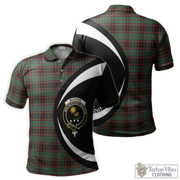 Buchan Ancient Tartan Men's Polo Shirt with Family Crest Circle Style