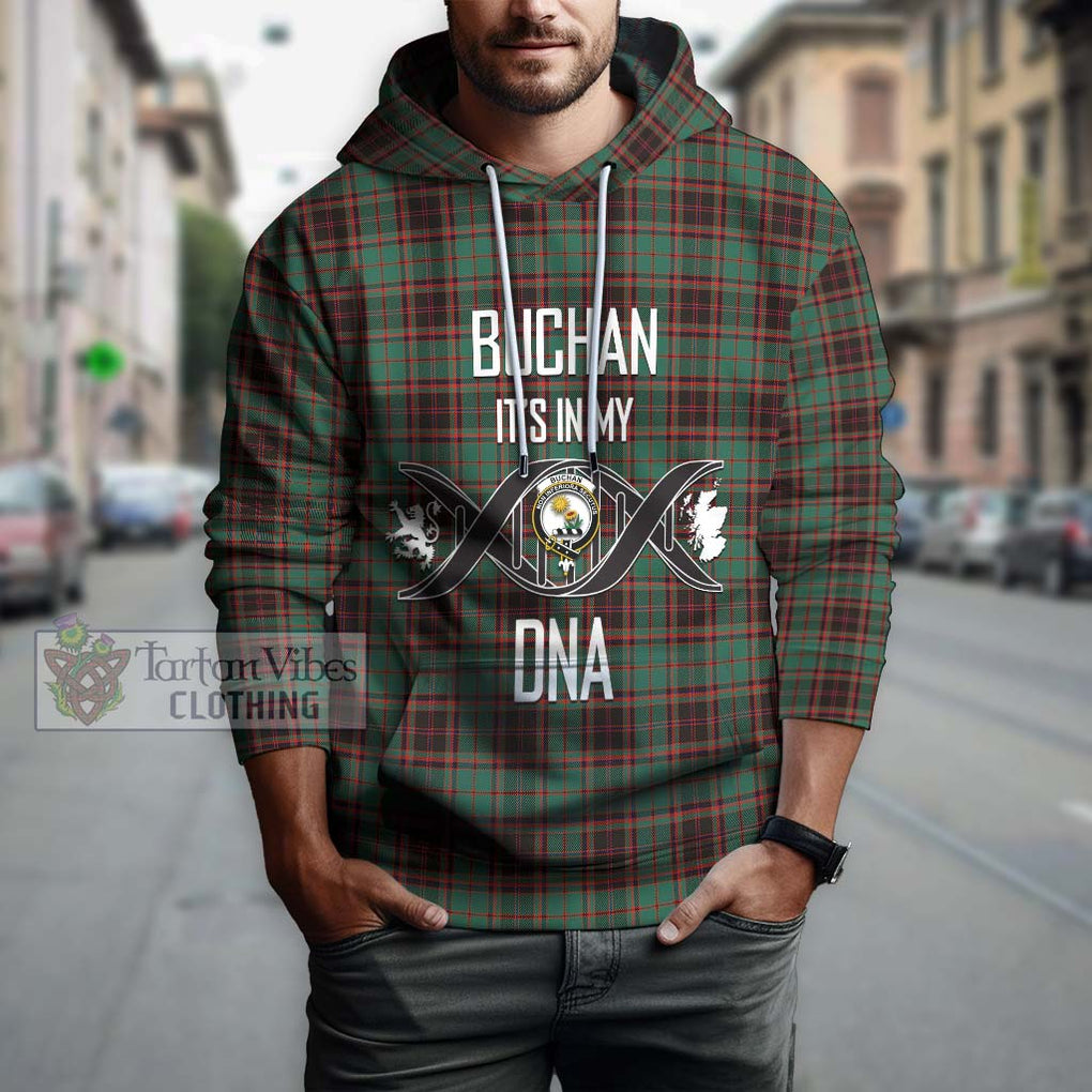 Buchan Ancient Tartan Hoodie with Family Crest DNA In Me Style Pullover Hoodie - Tartanvibesclothing Shop