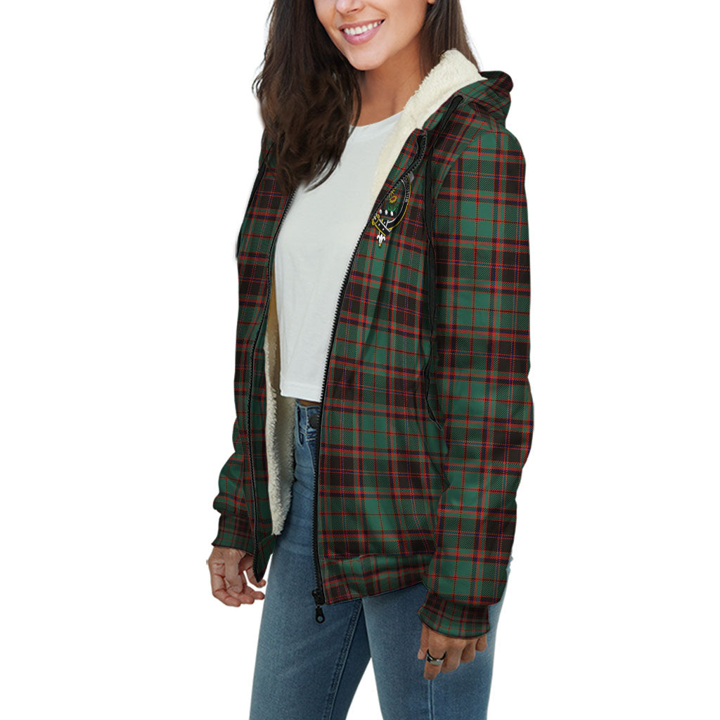 Buchan Ancient Tartan Sherpa Hoodie with Family Crest Unisex - Tartanvibesclothing