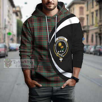 Buchan Ancient Tartan Hoodie with Family Crest Circle Style