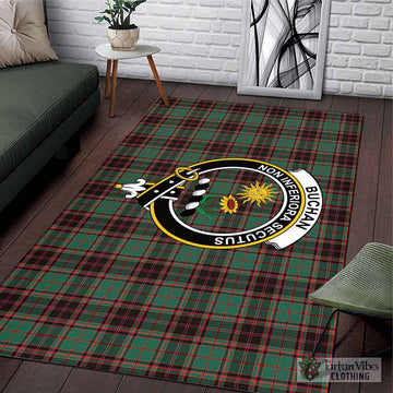 Buchan Ancient Tartan Area Rug with Family Crest