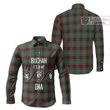 Buchan Ancient Tartan Long Sleeve Button Shirt with Family Crest DNA In Me Style