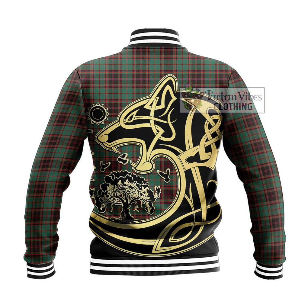 Buchan Ancient Tartan Baseball Jacket with Family Crest Celtic Wolf Style - Tartan Vibes Clothing