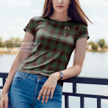 Buchan Ancient Tartan Cotton T-Shirt with Family Crest