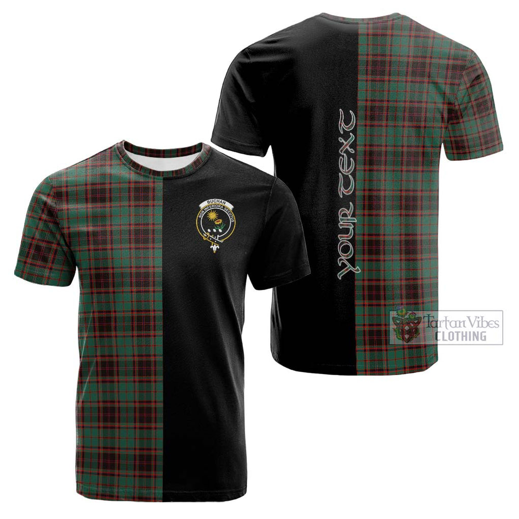 Tartan Vibes Clothing Buchan Ancient Tartan Cotton T-shirt with Family Crest and Half Of Me Style